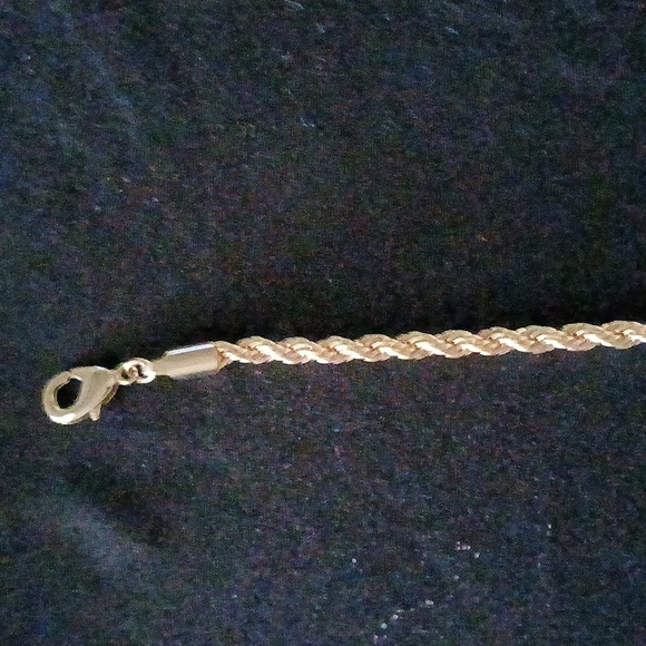 Elegant 18kgf Over 925 Rope Chain Bracelet - Picture 3 of 4